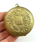 Large Vintage Locket Necklace Pendant Pocket Watch Style Locket Charm Brass