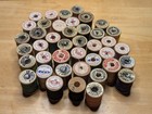 Lot Of 41 Vtg Vintage J p Coats Cotton Sewing Thread On Wooden Spools