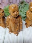 Artist Signed Chinese Boxwood Cultural Revolution Carved Boys Complete Set 5