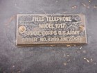 Antique 1918 Wwi 1 Us Army Signal Corps Field Trench Telephone Comms Model 1917