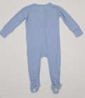 Posh Peanut Baby Bamboo Pajamas 9-12 Months Ribbed Double Zipper One Piece Blue
