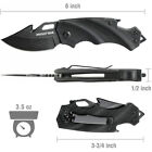 Mini Folding Pocket Knife 2 5  blade Black G10 Handle Edc Multifunction Tool New
