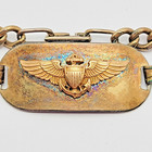 Vintage Wwii Usn Navy Military 10k Gold Filled Pilot Id Sweetheart Bracelet   7 