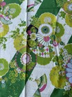 5 Vtg Retro Asian Design Bright Florals   Fans Fabric Napkins 20   