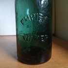 1870s Empire Water Letter E Pint Saratoga Mineral Water Bottle Pretty Teal Green