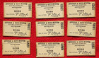 9x Jefferson   North Western Railway Tickets Jefferson - Doss Texas Railroad Lot