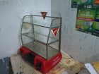 Vtg Tom s Snacks Vending Display Glass Case Honor System Eat A Snax Advertising