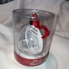 New Christmas Holiday Photo Ball Ornament Clear Acrylic Nip Gold Top
