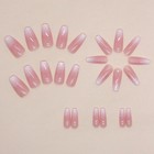 Hkanlre Bling Coffin Press On Nails Fake Nails Tips Full Cover Medium False Grad