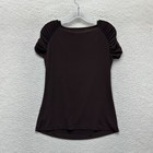 Y2k Vintage Top Large Brown Slinky Stretch Ruched Boho Fairy Grunge Whimsigoth