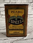 Vintage Pearl 2 Oz Ginger Spice Tin L  Pearlstone St Louis Mo  empty 