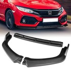 For 2017-2021 Honda Civic Si 5pcs Bumper Lip Skirt Extensions Diffuser Carbon