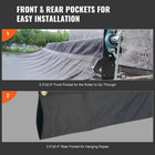 7 X 18 Ft  Dump Truck Mesh Tarp  Pvc Coated Black Heavy Duty Cover With 5 5 In 