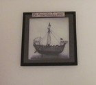 Glass Magic Lantern Slide Crusaders Ship Model C1910 Photo Medieval