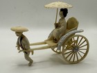 Vintage Asian Pre-war Japan Celluloid Geisha In Rickshaw Cart