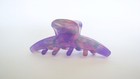 Small Purple Marbled Hair Claw Clip For Fine  Thin Hair