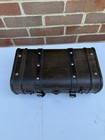 Decorative Wooden Treasure Chest Vintage Style Trunk Box Faux Leather Straps 12 