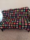 Vintage Crochet Handmade Afghan Granny Square Throw Blanket Rosanne s 54x60 Lap