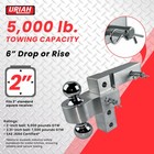 Uriah Products Adjustable Aluminum Hitch Mount With 2    2 31  Balls  Silver