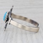 Vintage Native American Turquoise Cuff Bracelet Sterling Silver Navajo Bitsui