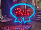 Vintage Pabst Blue Ribbon Pbr Working Neon Light Bar Sign Rare
