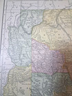 Antique 1911 Arizona New Mexico Color Map Rand-mcnally Atlas Page