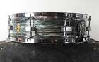 1960s Ludwig Pre-serial 4x14 Oyster Blue Downbeat Snare Drum