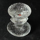 Iittala Festivo Single Candle Holder  Cast Crystal  3    Rare Signed Piece