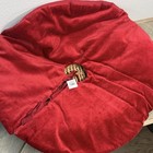 Pottery Barn Classic Velvet Mini Tree Skirt Red 24  Diam Tabletop Christmas