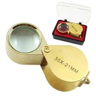 30x 21mm Jeweler s Glass Magnifying Loupe-eye Magnifier For Jewelry  Coin  Etc 