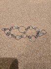 Handmade Sterling Silver Hammered Ring Link Bracelet 8    25g Artisan Forged
