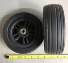  2  Front Anti-tip   Rear Caster Wheels Tire rim Black For Jazzy 614 Evo 614 Hd