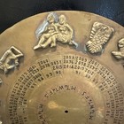 Vtg Brass 100 Year Calendar 1976-2075 Zodiac Horoscope 8     missing Piece   