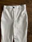 Tuffrider Childrens Ribbed White Knee Patch Breeches Kids Dressage Size 8