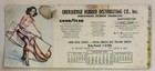 Vintage Pin Up Calendar Ink Blotter 1957 Oberjuerge Rubber Distributing 