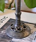 Vintage Leonard Japan Bud Trumpet Fluted Vase Fancy Footed Silverplate 7 25 In