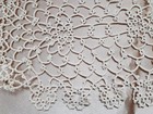 Beautiful Antique Hand Tatted Lace Doily  Intricate Tatting Design oval Tatted D