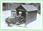 Found Photo Of An Old Vintage 1930 s Pedal Car With A Young Boy Driving