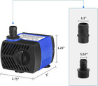 Small Fountain Pump  80 Gph Submersible Water Pump For Aquarium Fish Tank  Outdo