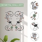 Birminwind Metal Flower Wall Art For Living Room  2pcs 3d Floral Wall D  cor 
