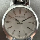 Michael Kors Elena Watch Women 35mm White Dial Silver Tone Round Mk-4637 New Bat