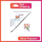 Pingispower Cuticle Pusher 2pcs  All Stainless Steel Dual End Nail Care Tools  
