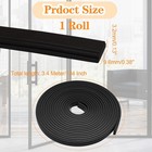 Biaungdo 134 Inch Flexible Shower Strip  2 Roll Insert Replacement Seal Strip   