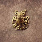Small Octopus Statue Metal Brass Tea Pet Table Ornament Home Decorations Tea Set