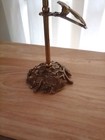 Vintage 14    Brass 3 Hand Victorian Glove Stand Clip Note Letter Holder