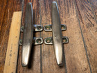 Pair Of Vintage Cast   solid   Polished Bronze 7  Cleats