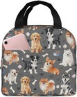 Cute Puppy Dog Lunch Bag Reusable Lunch Box With Puppy Front Pocket Zipper