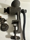 Antique 1899 Heavy No  1 Universal Food Chopper W  Wood Handle   3 Attachments