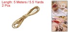 2 Bundles Flat Leather Cord 5 5 Yards 5mm Leather Craft Lace Strip Gold