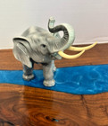 Royal Dux Bohemia 9  Long Trunk Up Gray Elephant Figurine
